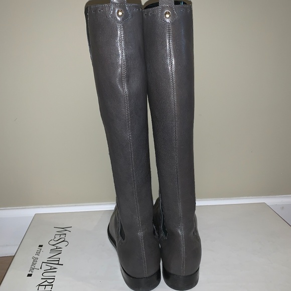 Saint Laurent Charcoal Yves Hyde 15 Ranch Boots/Bo - Picture 5 of 7